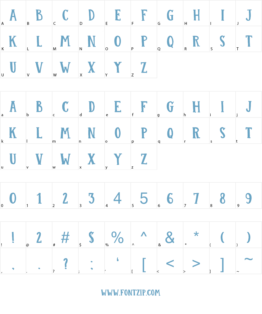 DK Colporteur Fat Font Character